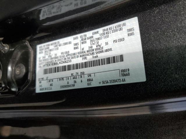 2020 FORD F150 SUPER CAB 1FTEX1EB5LKD68233
