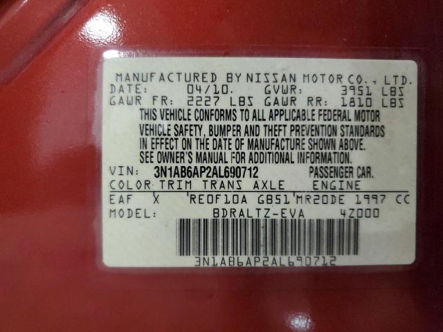 2010 NISSAN SENTRA 2.0 - 3N1AB6AP2AL690712