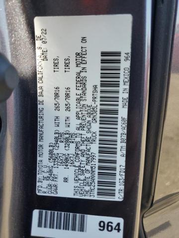 2022 TOYOTA TACOMA DOU - 3TMCZ5ANXNM517997
