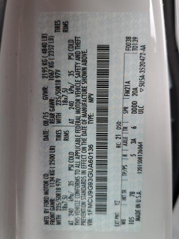 2016 FORD ESCAPE SE - 1FMCU9G93GUA60136