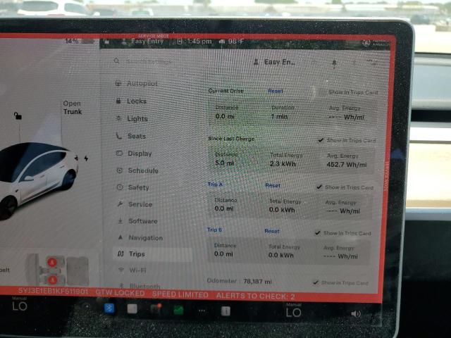 2019 TESLA MODEL 3 - 5YJ3E1EB1KF511901