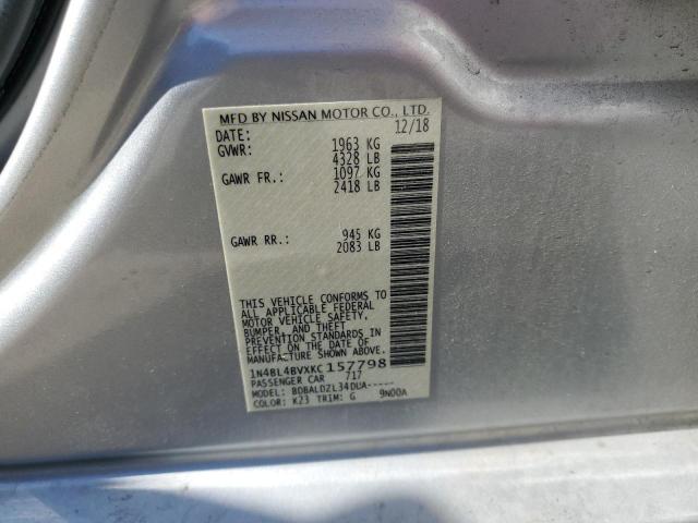 2019 NISSAN ALTIMA S 1N4BL4BVXKC157798