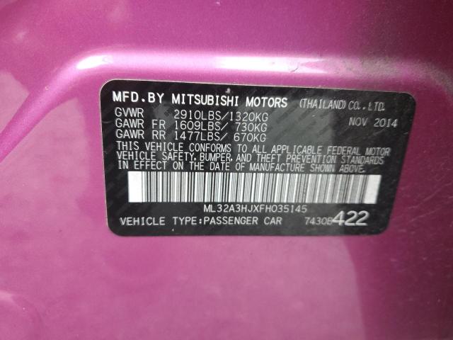 2015 MITSUBISHI MIRAGE DE ML32A3HJXFH035145