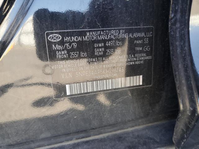 2019 HYUNDAI SONATA LIM 5NPE34AF5KH796743