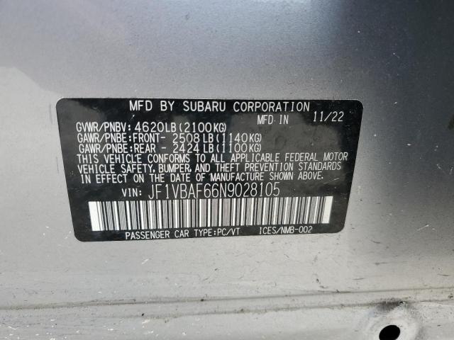 2022 SUBARU WRX PREMIU JF1VBAF66N9028105