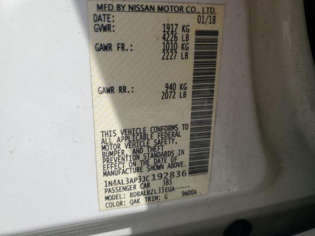 2018 NISSAN ALTIMA 2.5 - 1N4AL3AP3JC192836