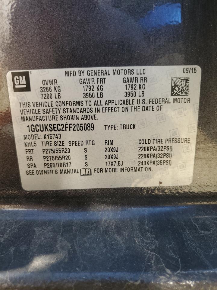 Lot #3311378322 2015 CHEVROLET SILVERADO