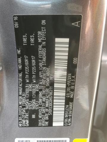 2017 TOYOTA SIENNA XLE 5TDYZ3DC0HS786311