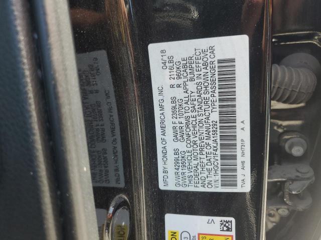 2018 HONDA ACCORD EX 1HGCV1F4XJA158292