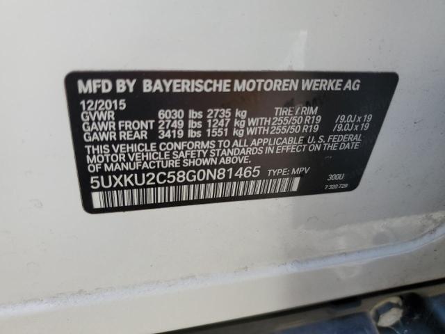 2016 BMW X6 XDRIVE3 - 5UXKU2C58G0N81465