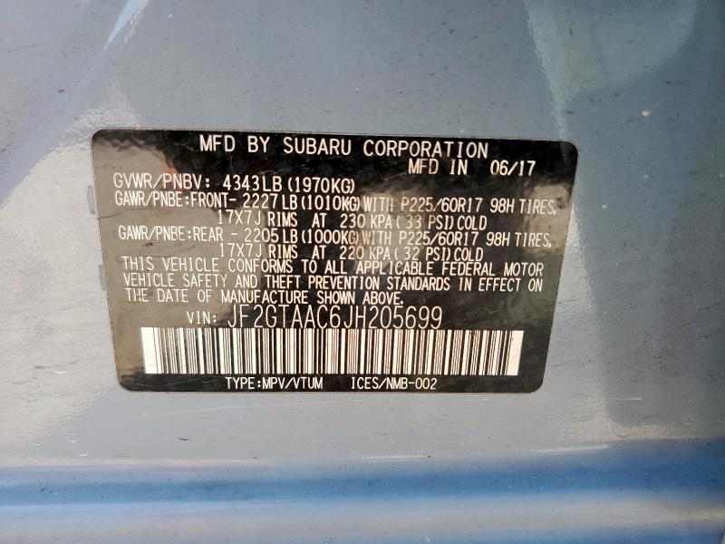 2018 SUBARU CROSSTREK JF2GTAAC6JH205699