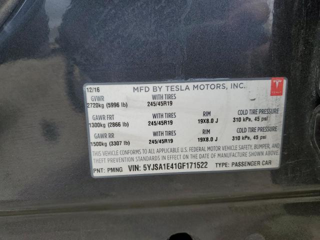 2016 TESLA MODEL S - 5YJSA1E41GF171522