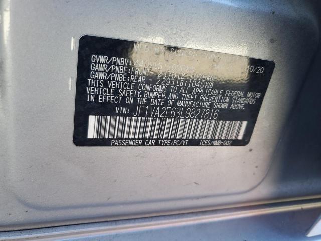 2020 SUBARU WRX STI JF1VA2E63L9827816