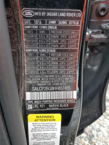 2017 LAND ROVER DISCOVERY SALCP2BG8HH657455