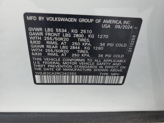 2024 VOLKSWAGEN ATLAS CROS 1V2JE2CA2RC262392