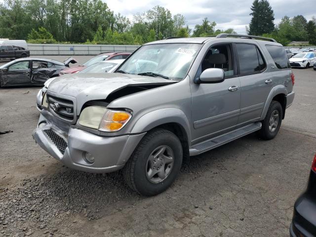 TOYOTA SEQUOIA SR 2002 silver 4dr spor gas 5TDZT34AX2S136526 photo #1
