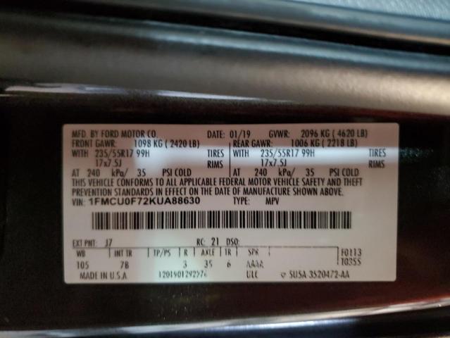 2019 FORD ESCAPE S - 1FMCU0F72KUA88630