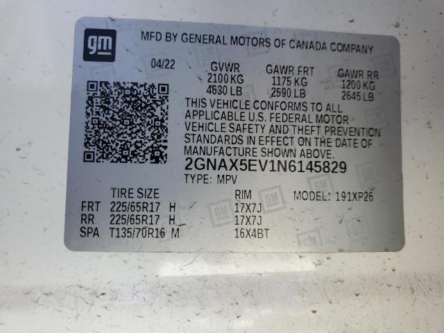 2022 CHEVROLET EQUINOX LS - 2GNAX5EV1N6145829