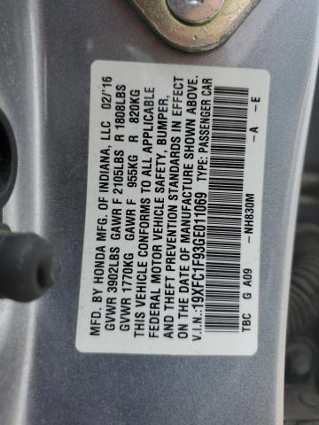 2016 HONDA CIVIC TOUR 19XFC1F93GE011069