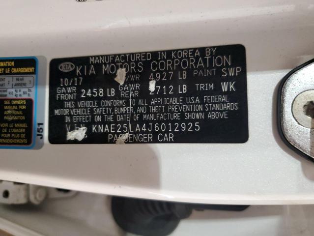 2018 KIA STINGER PR KNAE25LA4J6012925