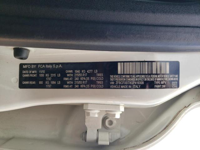 2016 FIAT 500X EASY ZFBCFXBT8GP419309