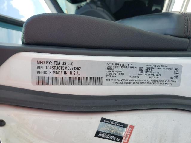 2021 DODGE DURANGO R/ 1C4SDJCT5MC574252