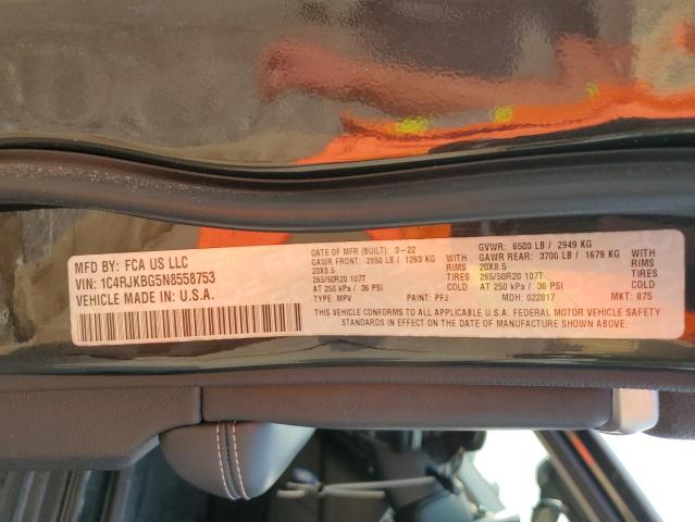 2022 JEEP GRAND CHER 1C4RJKBG5N8558753
