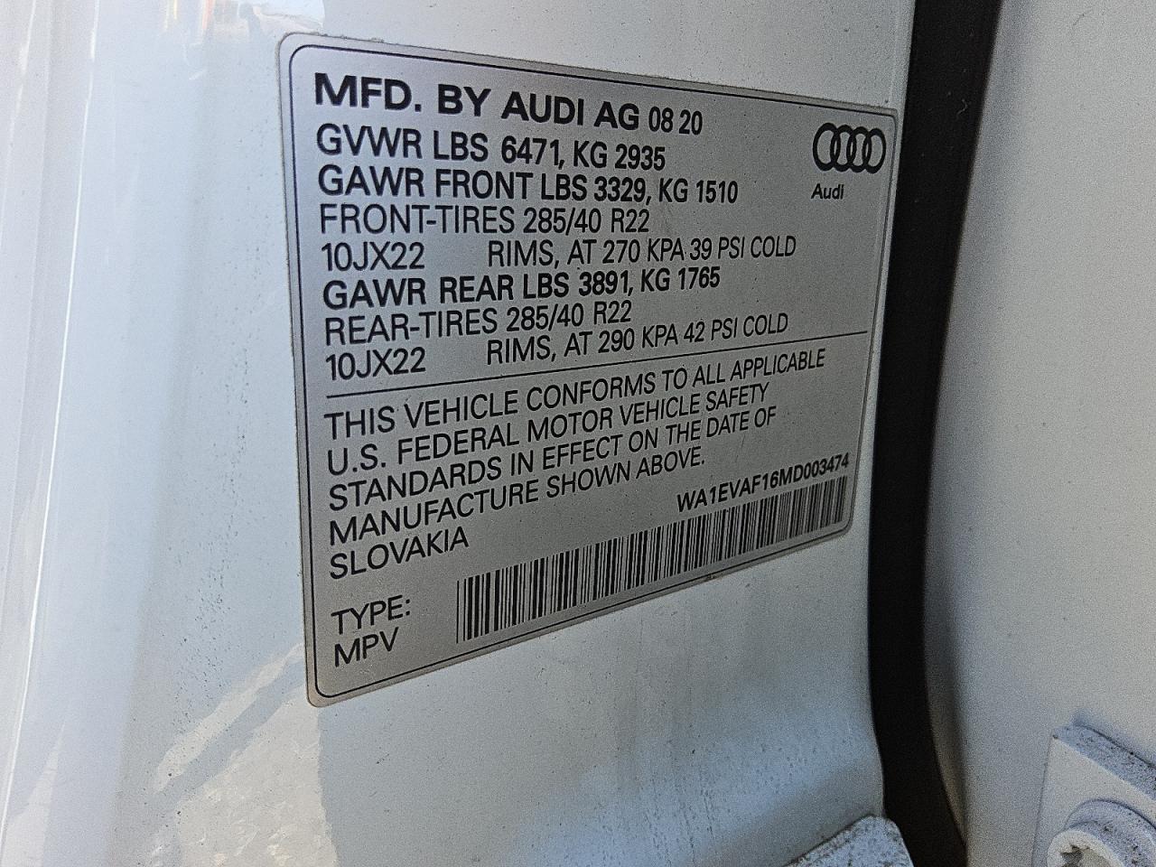 AUDI Q8 PREMIUM PLUS S-LINE