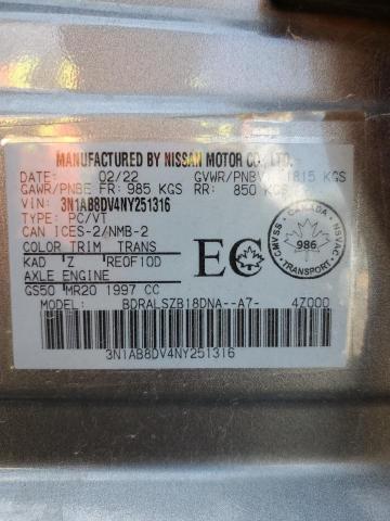 2022 NISSAN SENTRA SR - 3N1AB8DV4NY251316