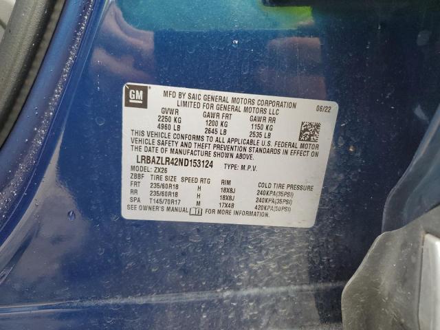 2022 BUICK ENVISION P LRBAZLR42ND153124