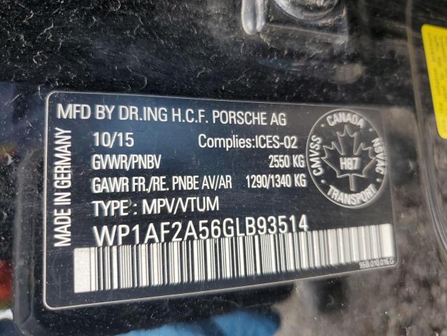 2016 PORSCHE MACAN TURB WP1AF2A56GLB93514