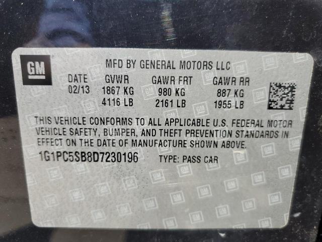 2013 CHEVROLET CRUZE LT - 1G1PC5SB8D7230196