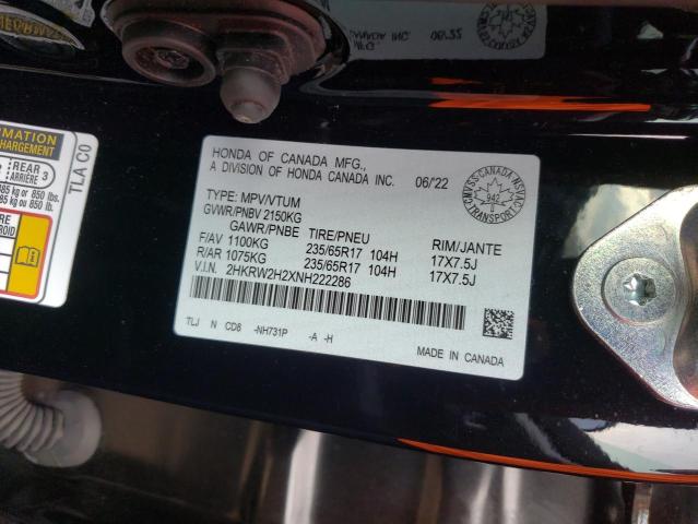 2022 HONDA CR-V LX 2HKRW2H2XNH222286