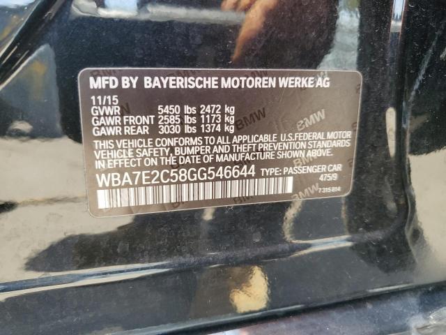 2016 BMW 740 I WBA7E2C58GG546644