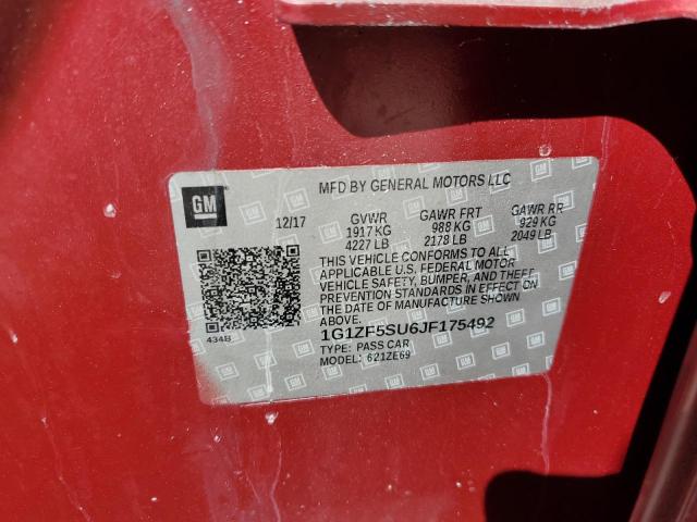 2018 CHEVROLET MALIBU HYB 1G1ZF5SU6JF175492