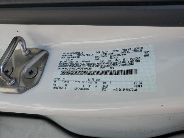 2017 FORD ESCAPE SE - 1FMCU0GD2HUE39629