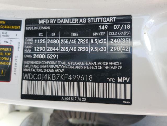 2019 MERCEDES-BENZ GLC COUPE WDC0J4KB7KF499618
