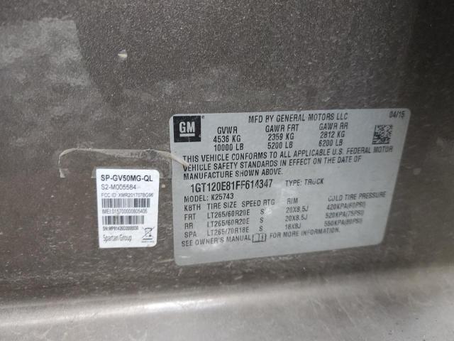 2015 GMC SIERRA K25 1GT120E81FF614347