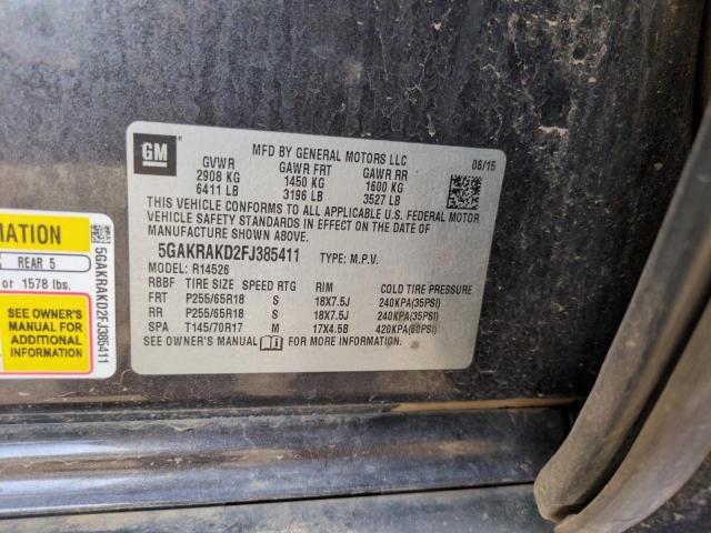 2015 BUICK ENCLAVE - 5GAKRAKD2FJ385411