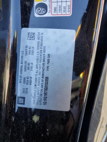 2016 CHEVROLET CAMARO SS 1G1FG1R77G0153358