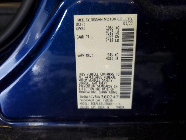 2022 NISSAN ALTIMA SR 1N4BL4CV3NN360247