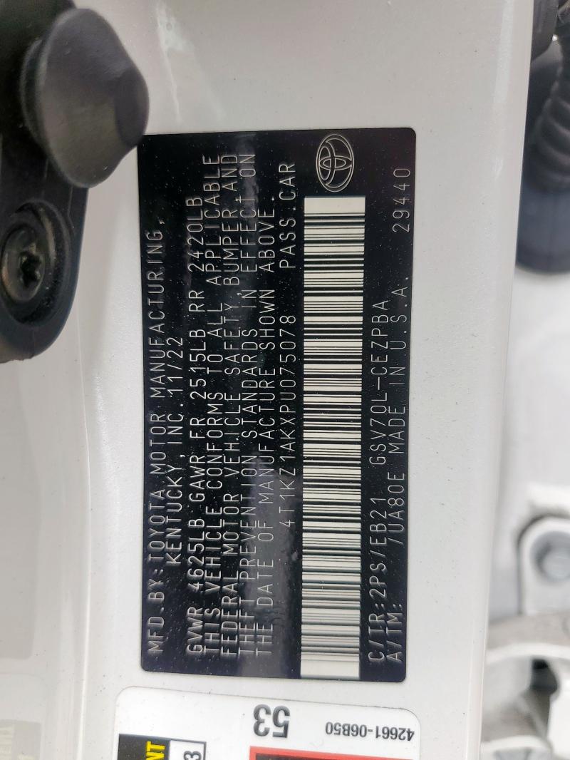 2023 TOYOTA CAMRY TRD 4T1KZ1AKXPU075078