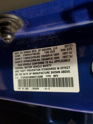 2021 HONDA CR-V EXL 7FARW2H89ME010288