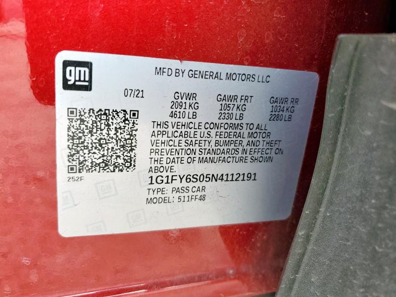 2022 CHEVROLET BOLT EUV L 1G1FY6S05N4112191