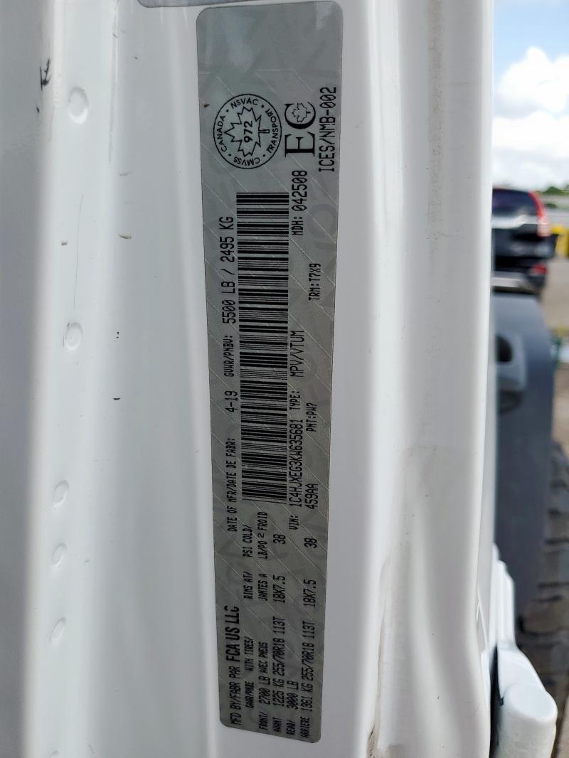 2019 JEEP WRANGLER U 1C4HJXEG3KW635681