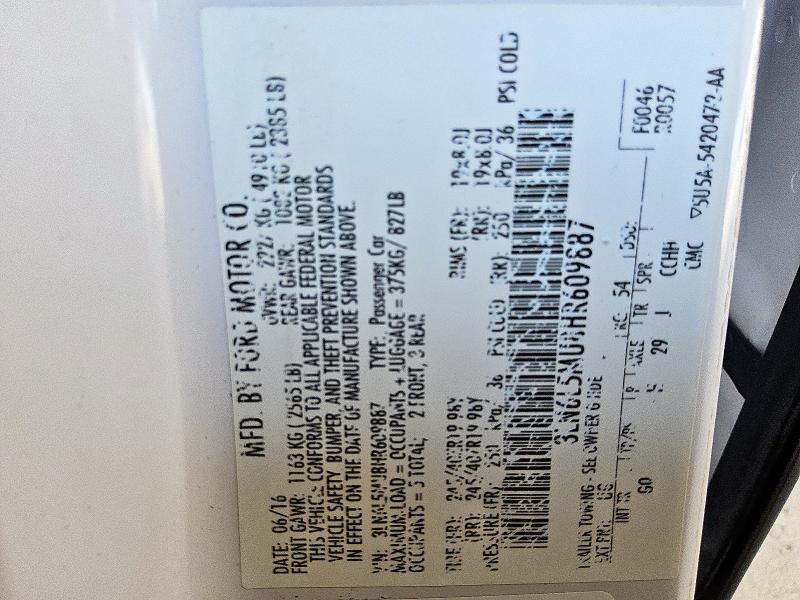 2017 LINCOLN MKZ HYBRID 3LN6L5MU8HR609887