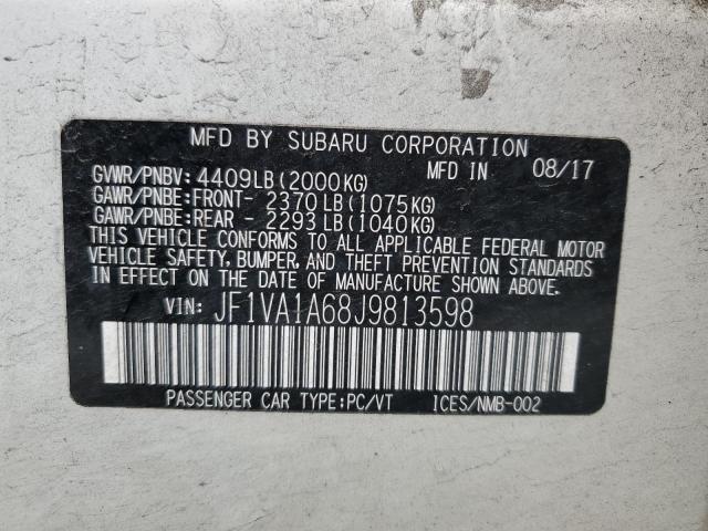 2018 SUBARU WRX JF1VA1A68J9813598