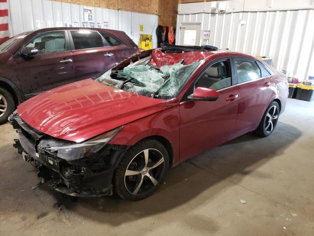 HYUNDAI ELANTRA LI 2023 red  hybrid engine KMHLN4AJ0PU037318 photo #1