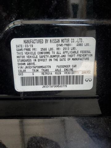 2019 INFINITI Q50 LUXE JN1EV7AP0KM540779
