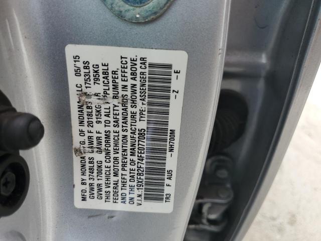 2015 HONDA CIVIC SE 19XFB2F74FE077085